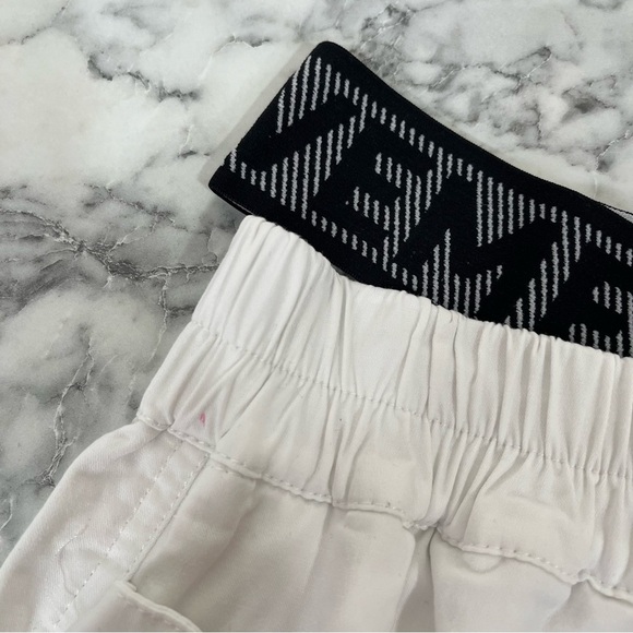 Free people movement white wide leg pull on pants exposed elastic waist band M - Picture 9 of 15